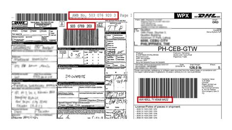 dhl tracking number on label.